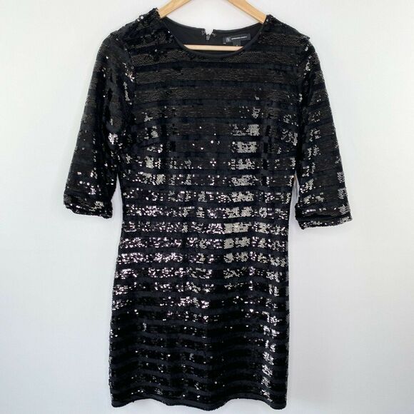 INC International Concepts Black Sequin Sheath Dress Size S NWT Party Cocktail - Picture 1 of 11